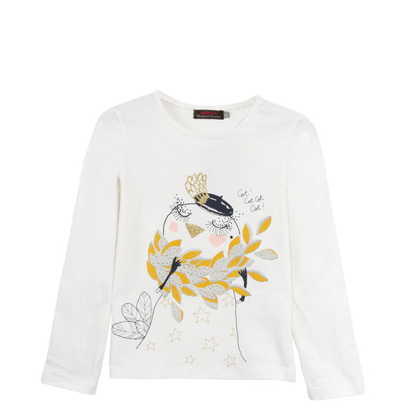 L/S Bird Tee Shirt | Cream - SALE
