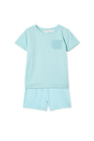 S/S Pocket Pyjamas | Pastel Blue