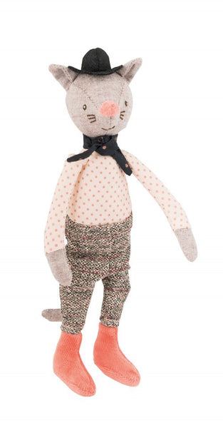 Moulin Roty Soft Toy Fernand the cat Les Moustaches Moulin Roty