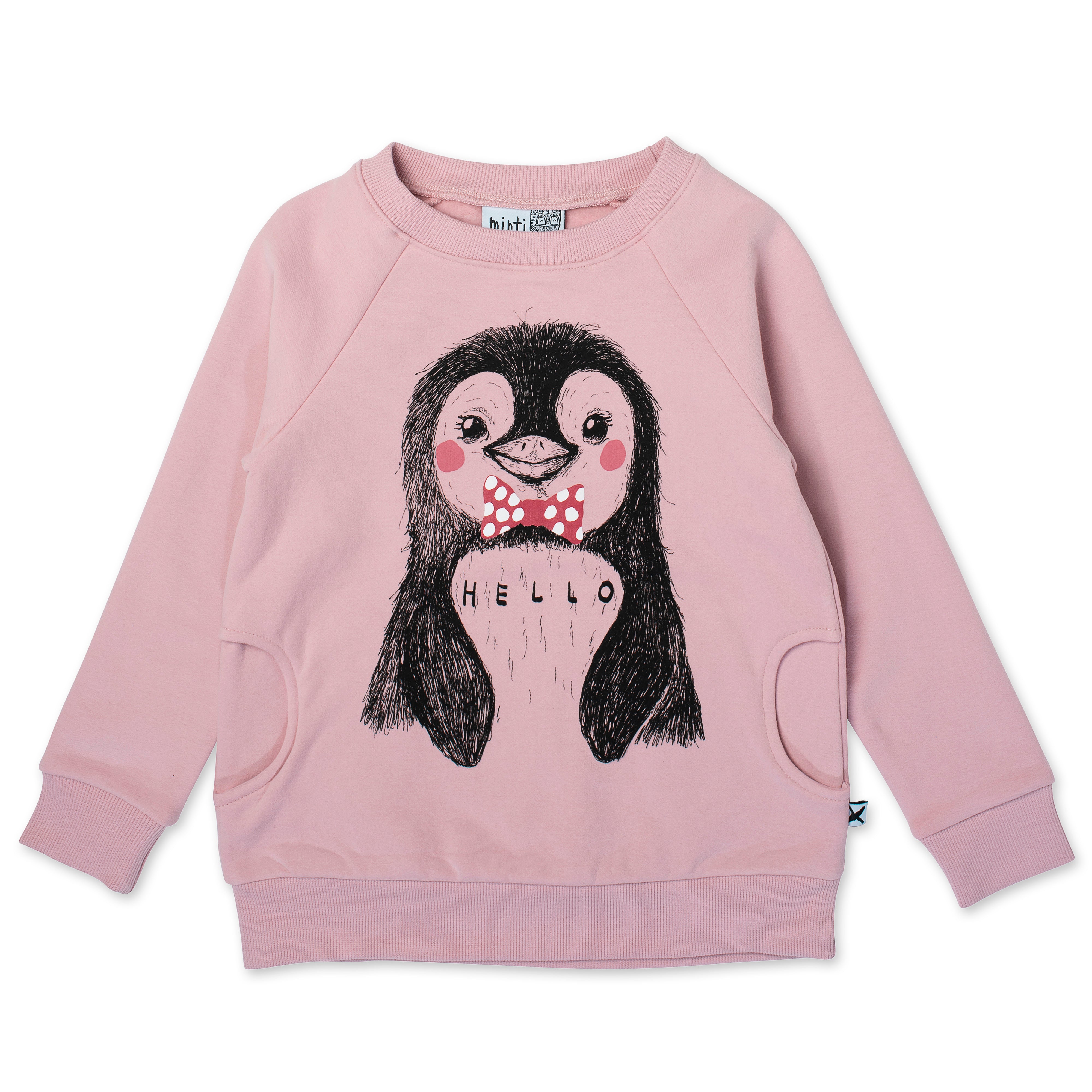 Dressed Up Penguin Furry Crew | Muted Pink