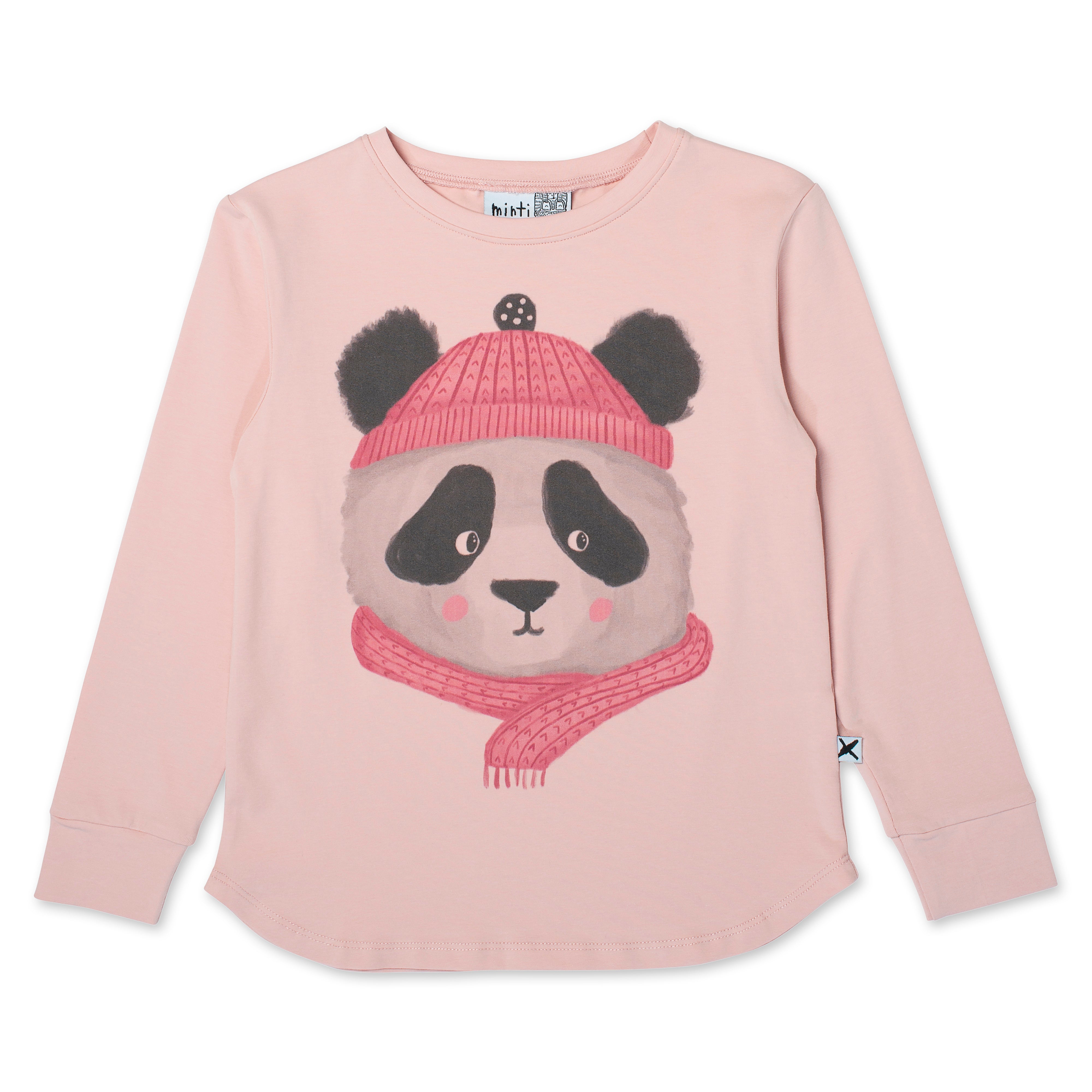 Warm Panda Tee | Muted Pink