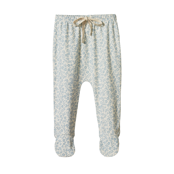 Footed Pants | Daisy Belle Blue Print