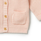 Knitted Button Jacket | Blush