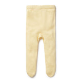 Knitted Legging with Feet | Pastel Yellow