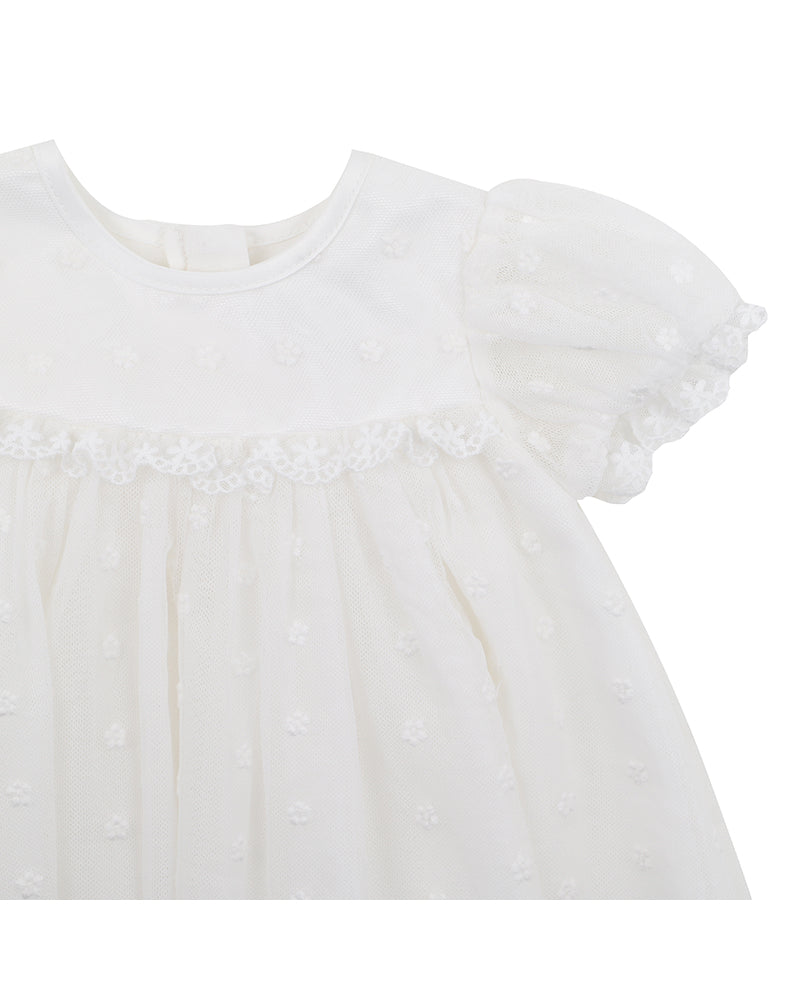 Puff Sleeve Lace Dress | Ivory