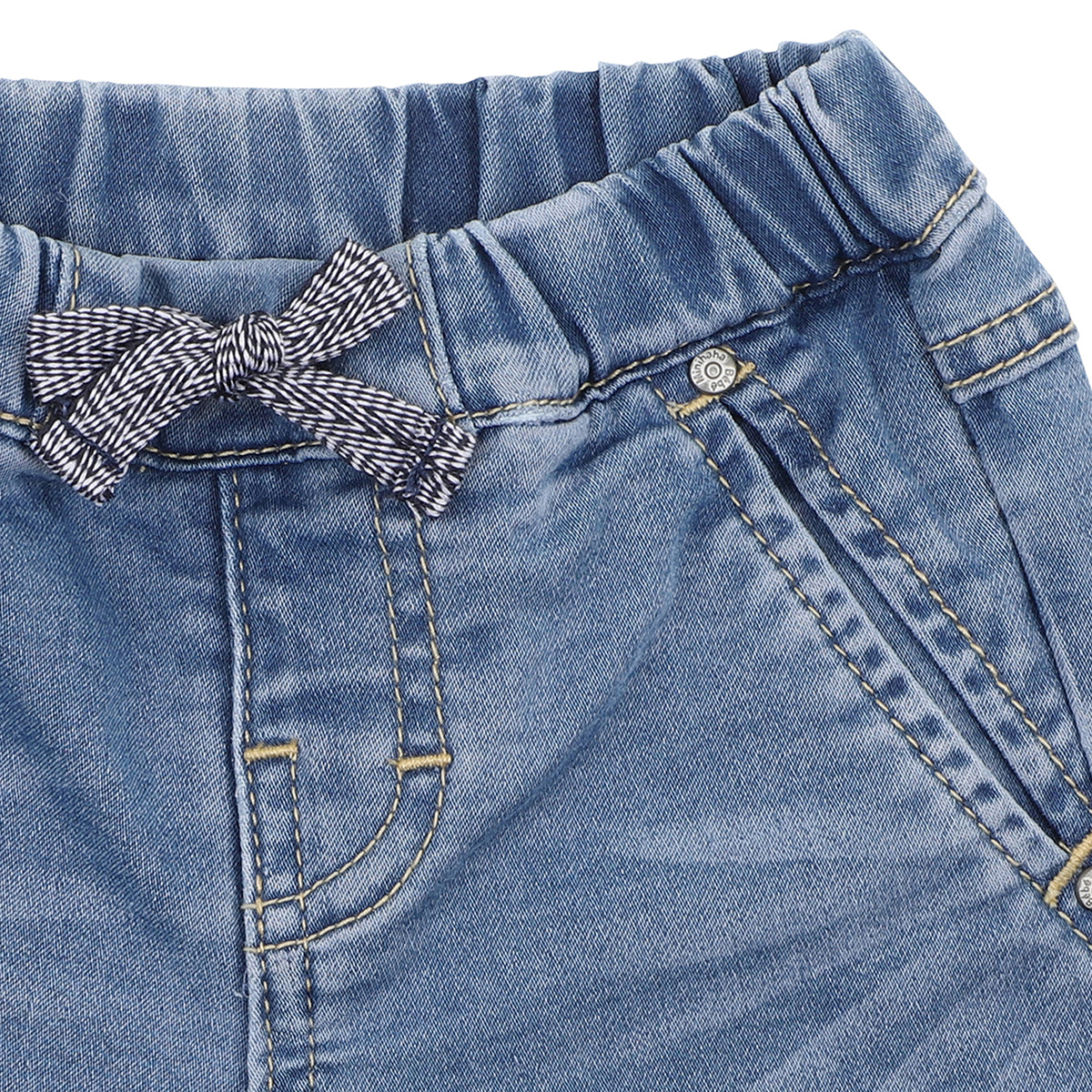 Knit Denim Shorts | Indigo