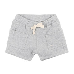 Cotton Terry Cargo Shorts | Grey