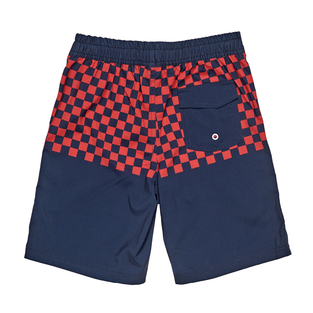 Check It Board Shorts | Navy/Red - SALE