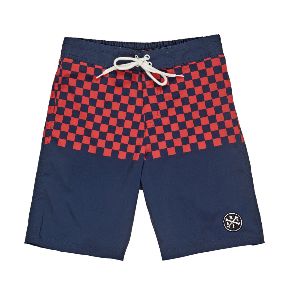 Check It Board Shorts | Navy/Red - SALE