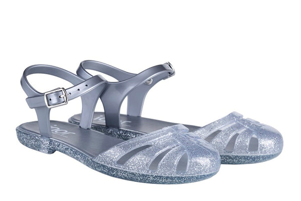 Mara Mini Sandal | Glitter Silver