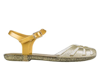 Mara Mini Sandal | Glitter Gold