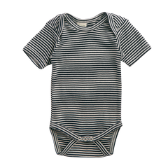 S/S Bodysuit | Navy Stripe