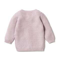 Knitted Spot Jumper | Lilac Ash