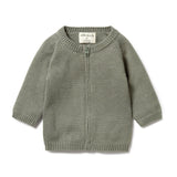 Knitted Zipped Cardigan | Shadow