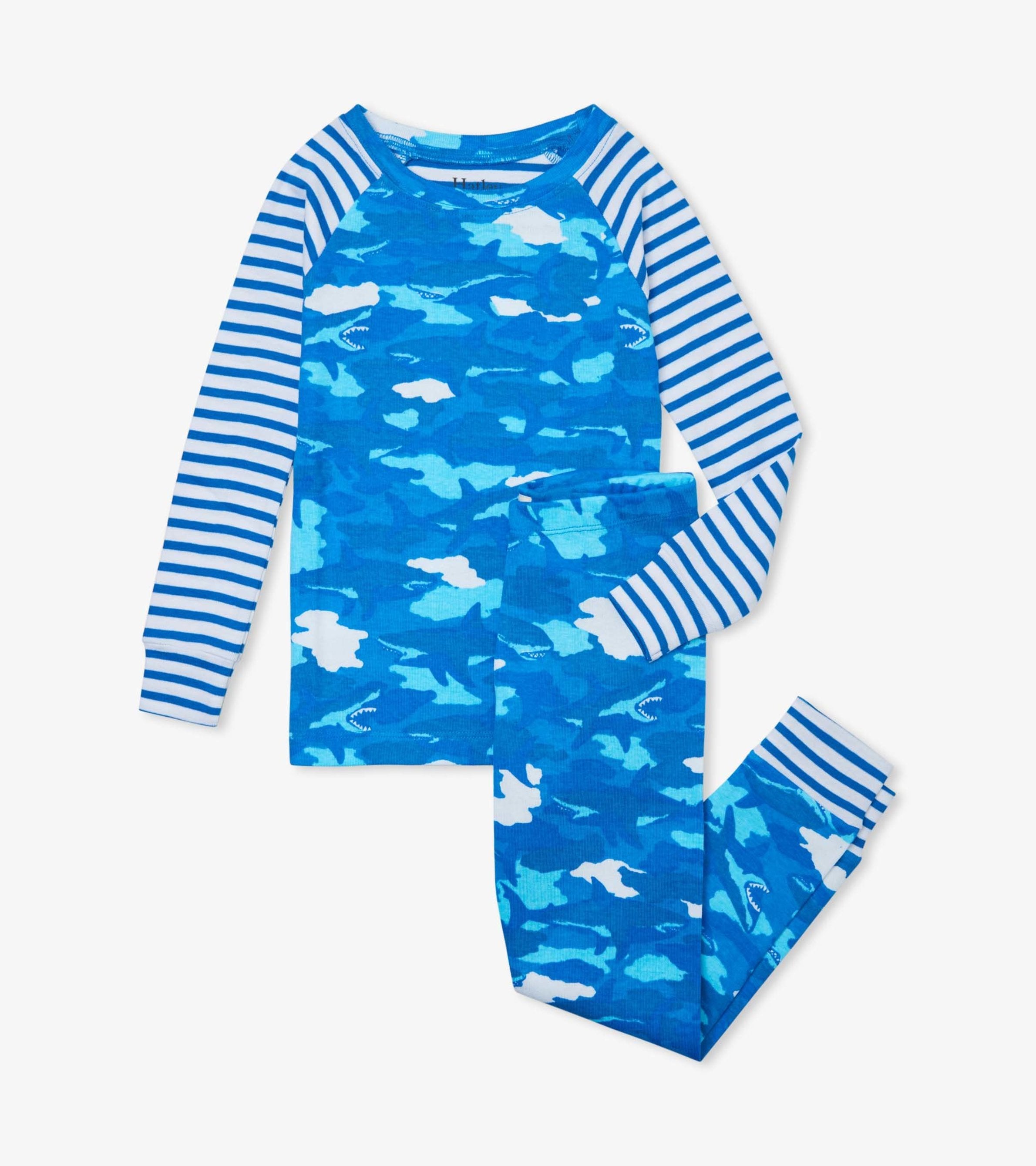 L/S Raglan Pyjamas | Shark Camo