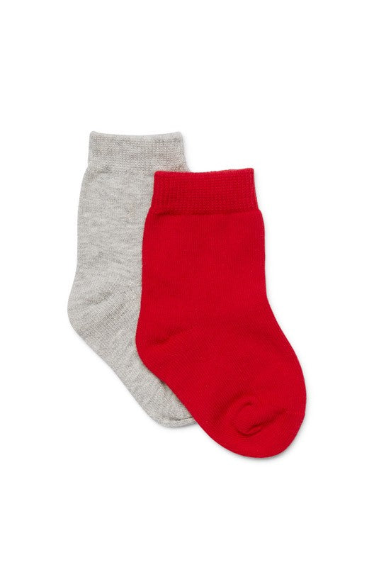 Socks 2 Pack | Red & Grey [7033]